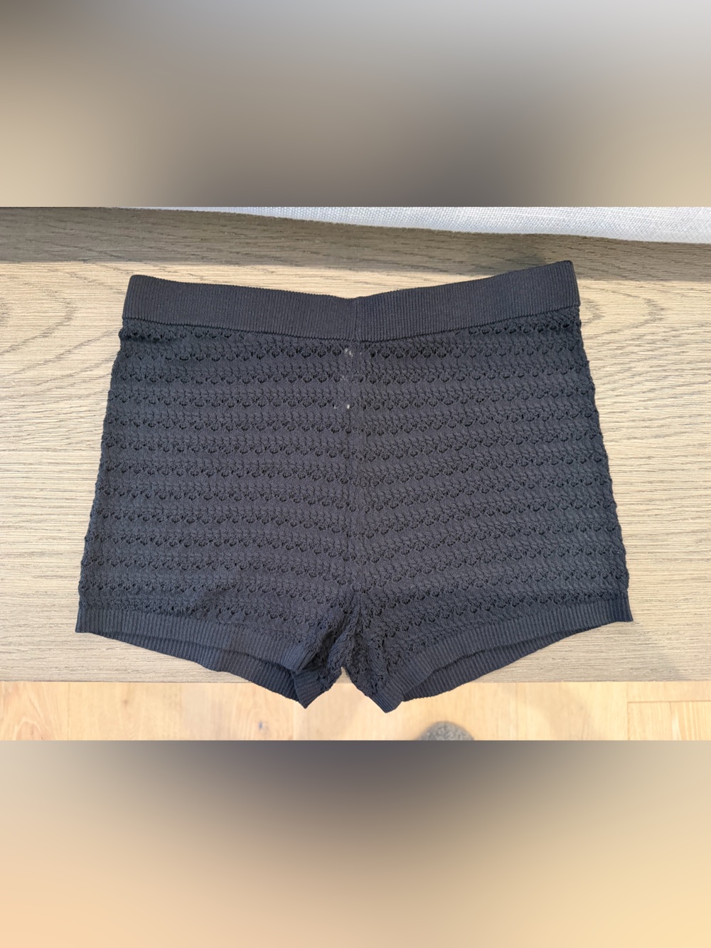 DEVON WINDSOR Black Knit Bike Shorts